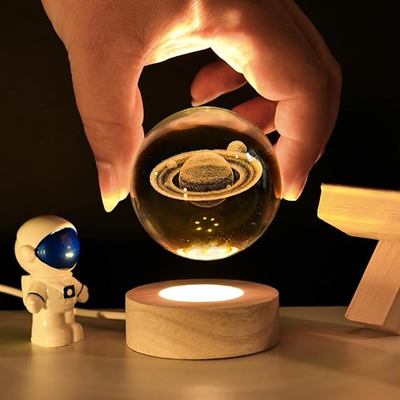 3D Galaxy Space Crystal Ball Night Light